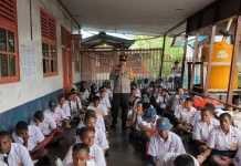 Cegah Kenakalan Remaja dan Bahaya NAPZA, Sat Binmas Polres Asmat Edukasi Pelajar