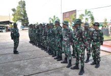 Apel Personel Satgas TMMD ke-129 Jalankan Pengabdian di Kampung Wanam