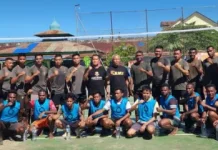 Lapas Merauke dan POM AD Gelar Voli Persahabatan