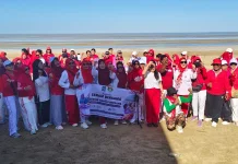 Perempuan Bangsa Papua Selatan Semarakkan HUT RI dengan Senam dan Bersih Pantai
