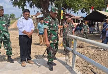 Pangdam XXIV/MT Tinjau Pembangunan Empat Jembatan Aramco di Waninggap Say
