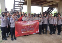 Sambut HUT Ke-78, Polwan Polres Merauke Gelar Anjangsana
