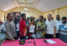Polres Merauke Mediasi Dua Kelompok yang Bertikai