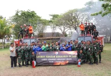 Lanud J.A. Dimara Perkuat Kesiapan Hadapi Kebakaran
