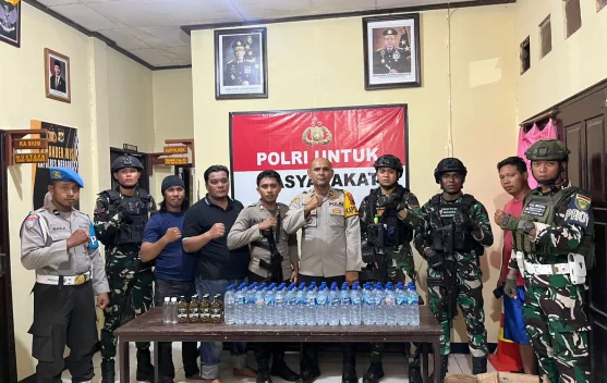 Razia Miras Gabungan, Puluhan Botol Diamankan