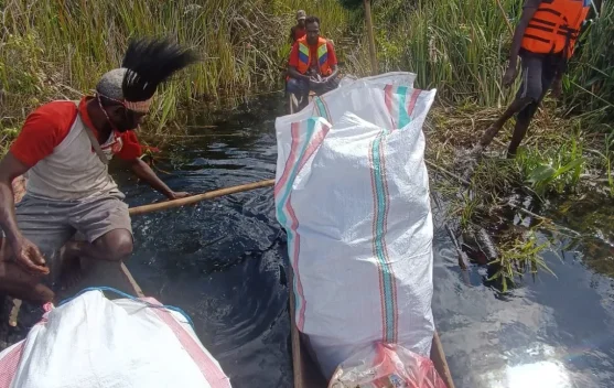 Pembersihan Sampah Digelar di Rawa Biru
