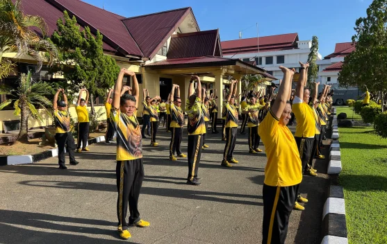 Olahraga Bersama Jaga Kebugaran Personel