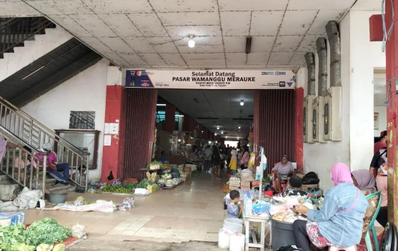 Harga Daging Sapi di Pasar Wamanggu Merauke