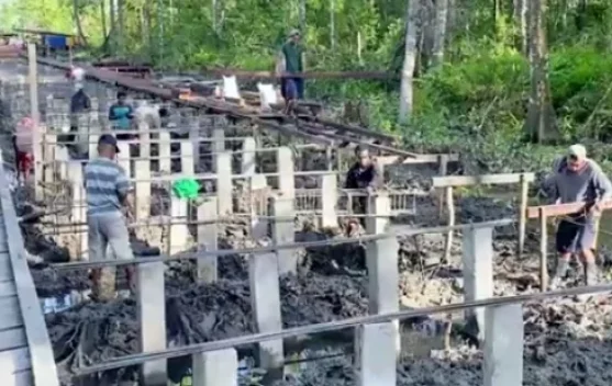Pemkab Asmat Mulai Bangun Jalan Beton Kota Baru 2, Perkuat Infrastruktur