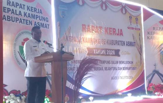 Bupati Thomas Eppe Safanpo Buka Raker Kepala Kampung tahun 2026