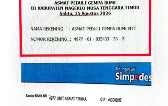 Pemkab Asmat Buka Donasi untuk Korban Gempa Bumi NTT