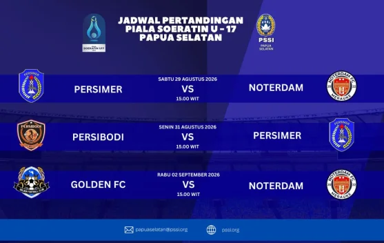 Suratin Cup U-17 Persibodi Boven Digoel Jamu Noterdam di Laga Pembuka