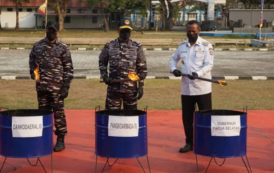 Kodaeral XI Musnahkan 1,49 Juta Batang Rokok Ilegal di Merauke