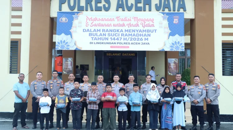 Polres Aceh Jaya Santuni Anak Yatim