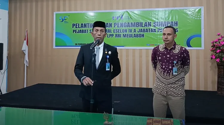 Kepala RRI Meulaboh Lantik Pejabat Eselon IV