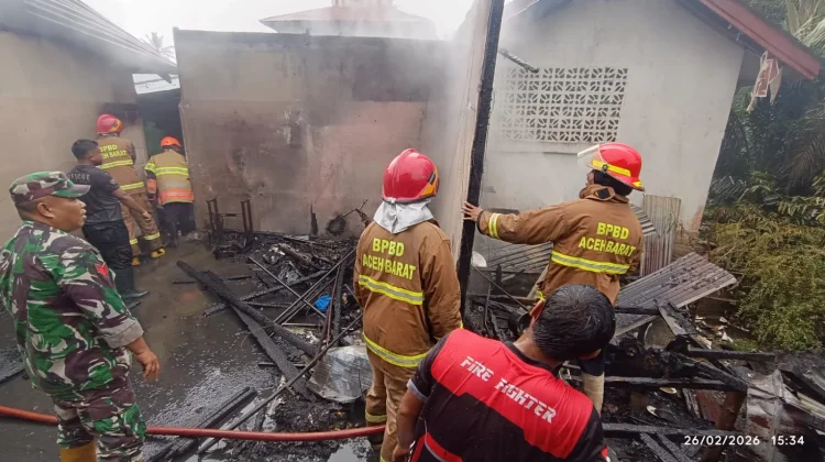 Kebakaran Rumah di Meureubo, Kerugian Capai Rp250 Juta