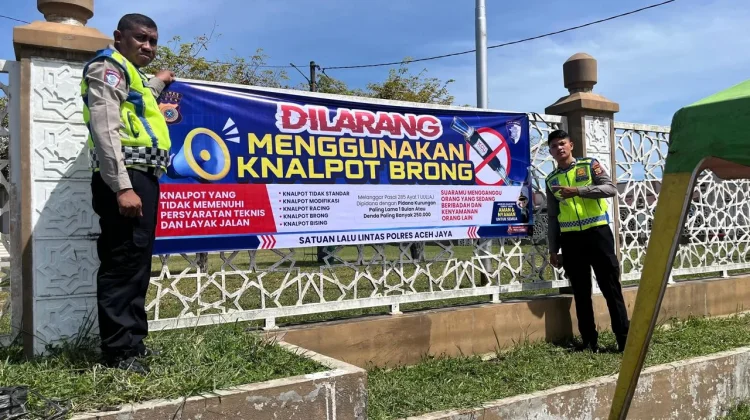Polres Aceh jaya Sosialisasi Pengunaan Knalpot Brong