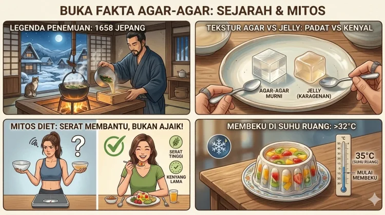 Jejak Sejarah Agar-Agar: Dari Sup yang Terbuang hingga Bongkar Mitos Diet Si Kenyal