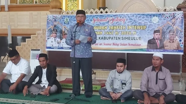 Wabup Simeulue Buka Daurah Tahfidz Intensif Ramadhan di Masjid Tgk Khalilullah