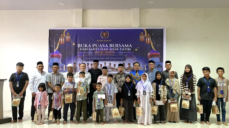 PWI Aceh Barat Santuni Anak Yatim dan Perkuat Sinergi dengan Mitra Kerja