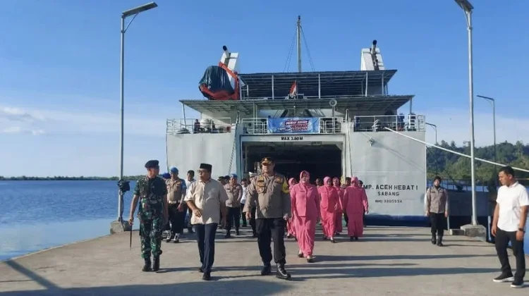 Bupati Simeulue dan Forkopimda Monitoring Arus Mudik, Cek Pos Pam Idulfitri