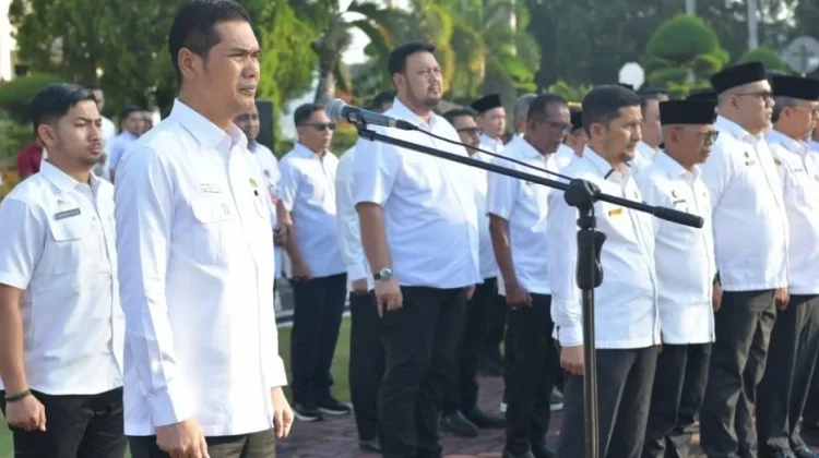 Sekda Aceh Pimpin Apel Perdana usai Lebaran