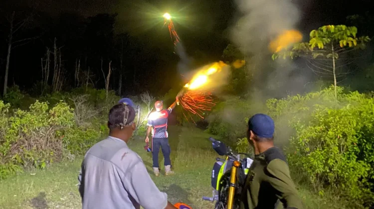 WRU BPBD Aceh Barat Halau Gajah Liar di Permukiman Trans Lango