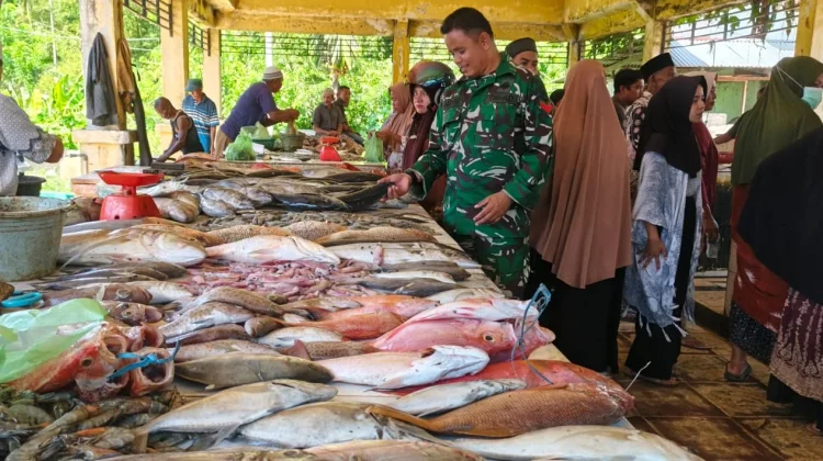 Pasca Lebaran Idul Fitri Babinsa Kodim 0110/Abdya Pemantauan Harga Sembako