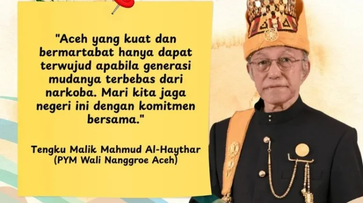 Teungku Malik Mahmud Al Haythar Mengajak Generasi Muda Perangi Narkoba