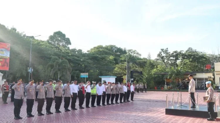 Polres Nagan Raya Gelar Apel dan Halalbihalal