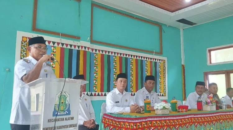Wabup Simeulue Antar Tugas Plt Camat Alafan