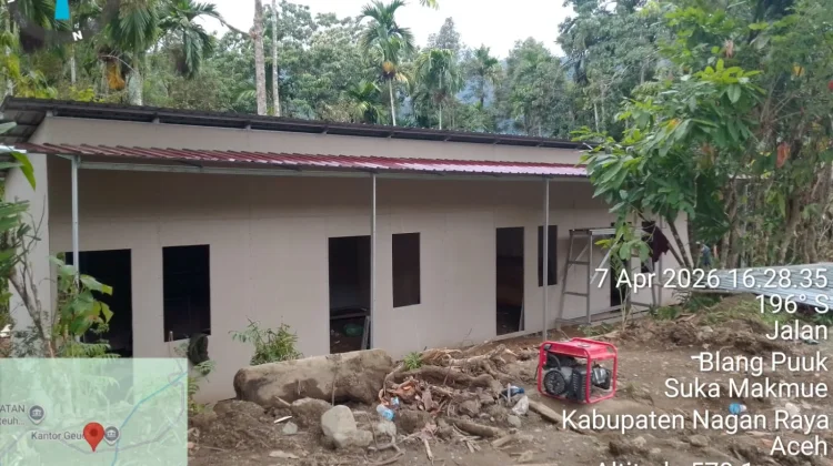 BNPB Klaim Huntara Nagan Raya Rampung 100 persen