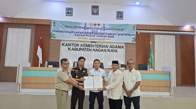 Kemenag, BPN dan Kajari Nagan Raya Lakukan Percepatan Sertifikasi Tanah Wakaf
