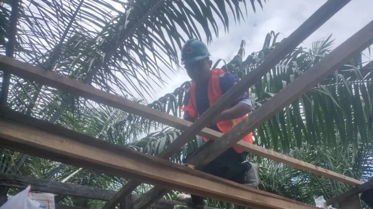 BPBD Aceh Barat Perbaiki Rumah yang Rusak akibat Angin Kencang di Cot Kumbang