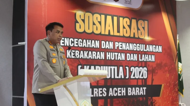 Polres Aceh Barat Gelar Sosialisasi Karhutla 2026, Antisipasi Dampak Kemarau