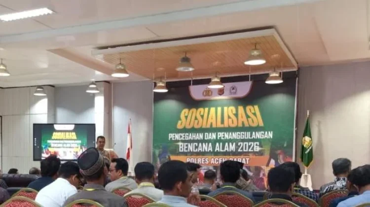 Polres Aceh Barat Sosialisasikan Mitigasi Bencana