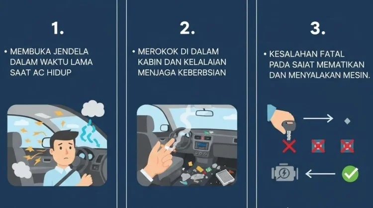 Berikut 3 Kebiasaan Bisa Bikin AC Mobil Rusak