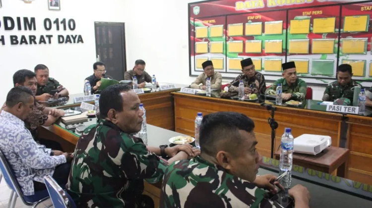 Kodim 0110 Bersama Pemda Abdya Gelar Rakornis TMMD ke-128