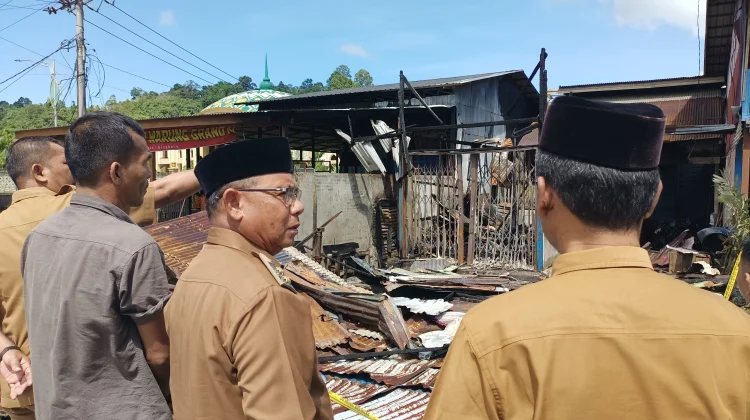 Wabup Nusar Amin Tinjau Lokasi Kebakaran Bengkel di Air Dingin