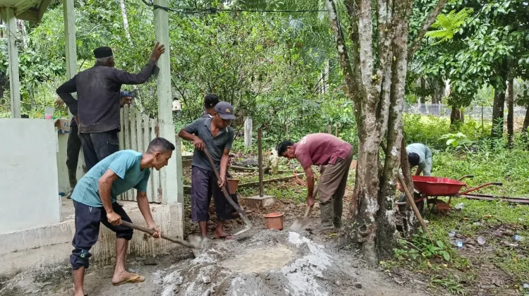 Menghindari Puting Beliung Warga Potong Kayu Tidak Produktif