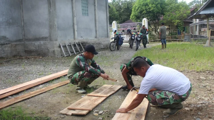 Satgas TNI Manunggal Membangun Desa (TMMD) ke-128 Kodim 0110/Abdya Buat MCK