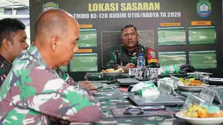 Dansatgas TMMD Abdya Ajak Prajurit Berkomitmen Jalani Program di Desa Gunung Cut