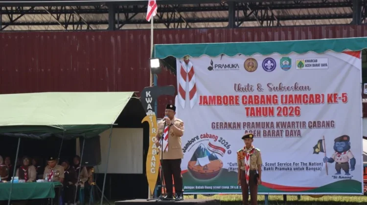 Kapolres Abdya Pimpin Upacara Penutupan Perkemahan Jambore Cabang Pramuka