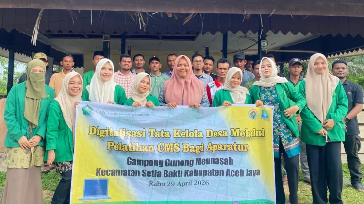 Mahasiswa STAIN TDM Gelar Pelatihan CMS Aparatur Desa di Kabupaten Aceh Jaya