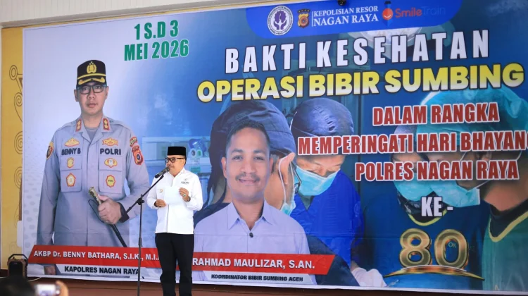 Bupati TRK Hadiri Kegiatan Sosial Operasi Bibir Sumbing HUT Bhayangkara