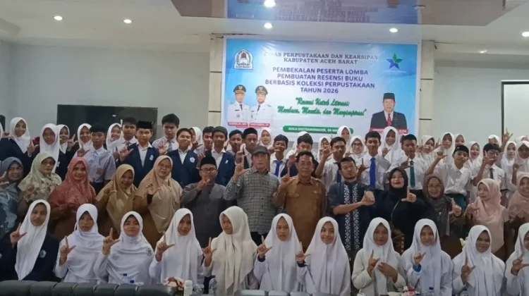 Dinas Perpustakaan Aceh Barat Gelar Pembuatan Resensi Buku Tingkat Pelajar
