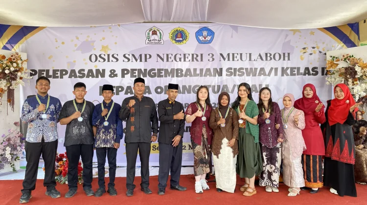 SMP Negeri 3 Meulaboh Adakan Seremonial Pelepasan 292 Siswa