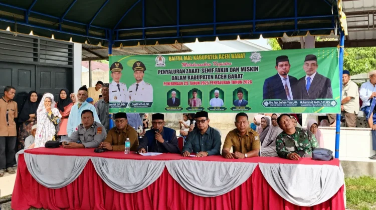 Baitul Mal Aceh Barat Salurkan Zakat Fakir Miskin di Kaway XVI
