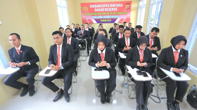 Personel Satreskrim Polres Aceh Barat Ikuti Dikbangpes Reserse Daring Nasional