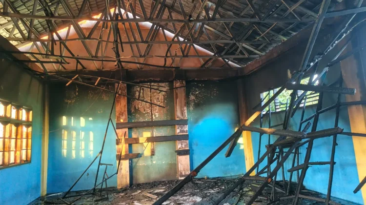 Kebakaran Hanguskan Tiga Ruang Belajar dan Aula Ponpes Aswaja di Bener Meriah